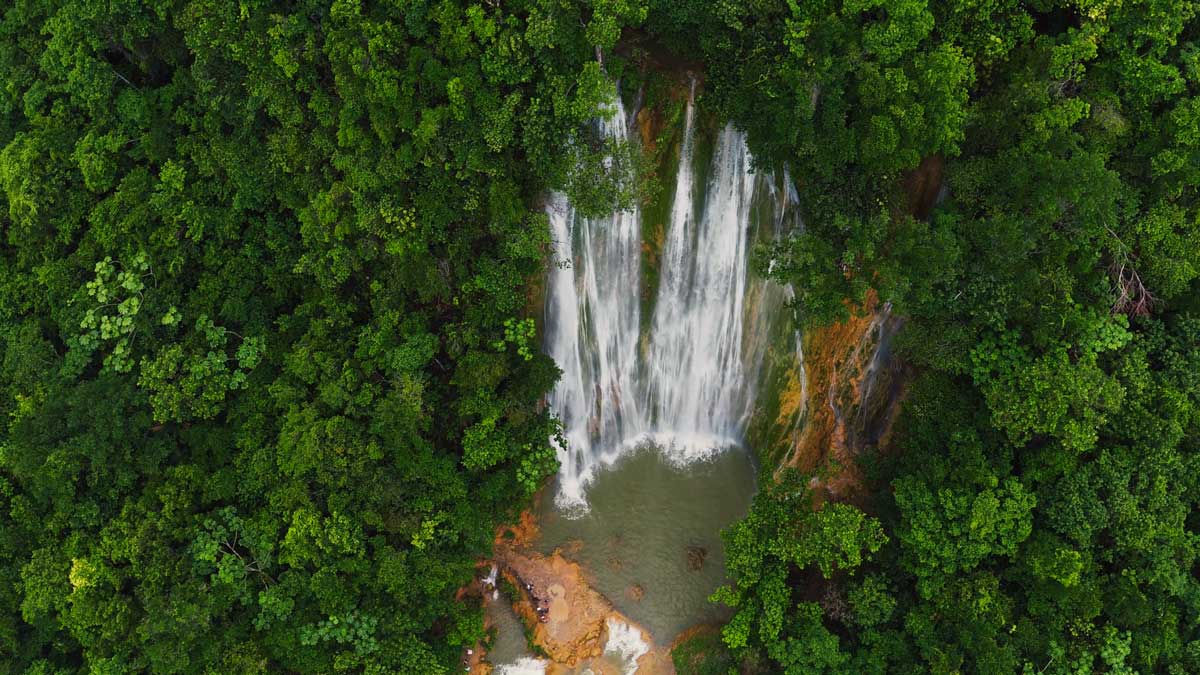 Limon waterfall view from above.