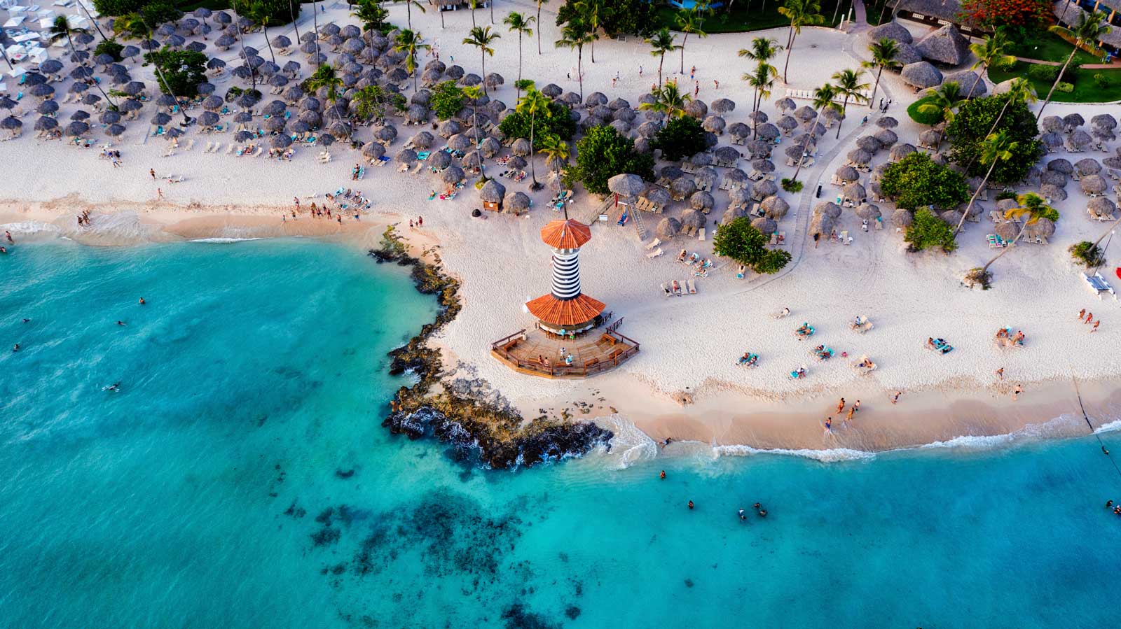 Lighthouse on Bayahibe beach in La Romana.