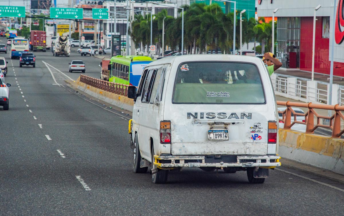 Small public transport van.