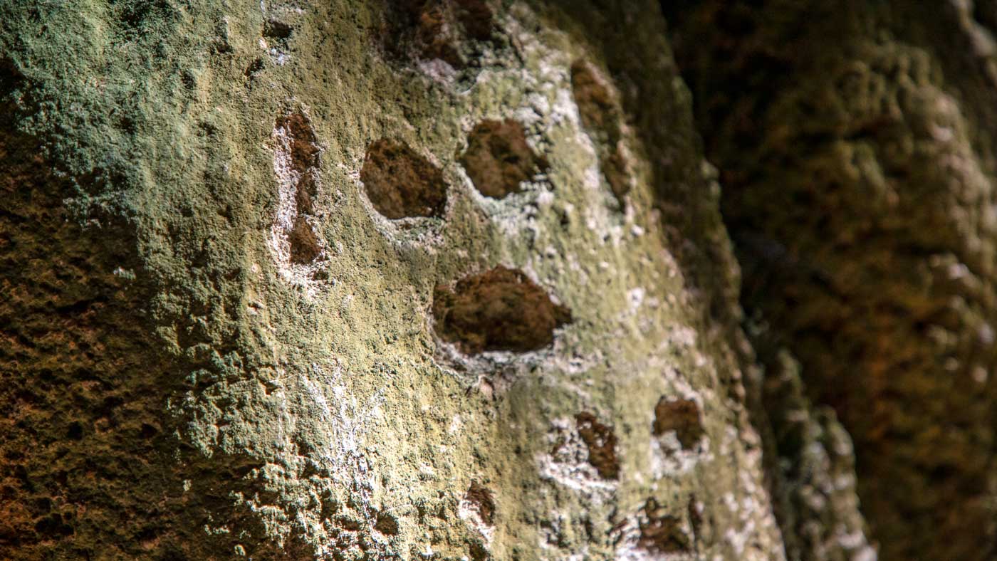 Indigenous cave stone carving.